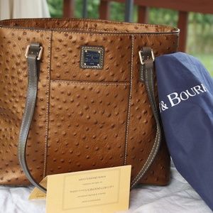 Dooney & Bourke Ostrich Small Lexington Cognac